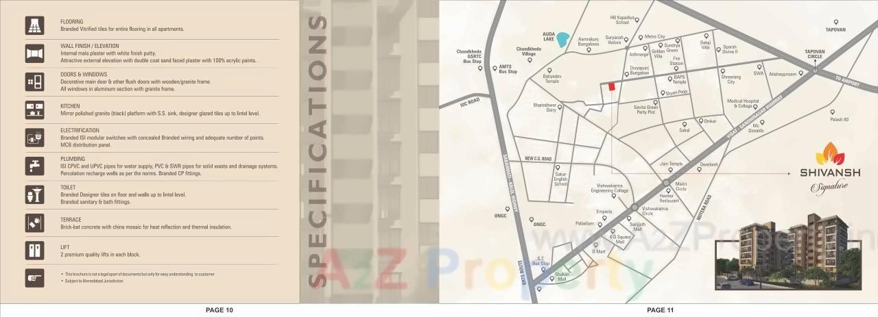  of real estate project Shivansh Signature located at Chandkheda, Ahmedabad, Gujarat