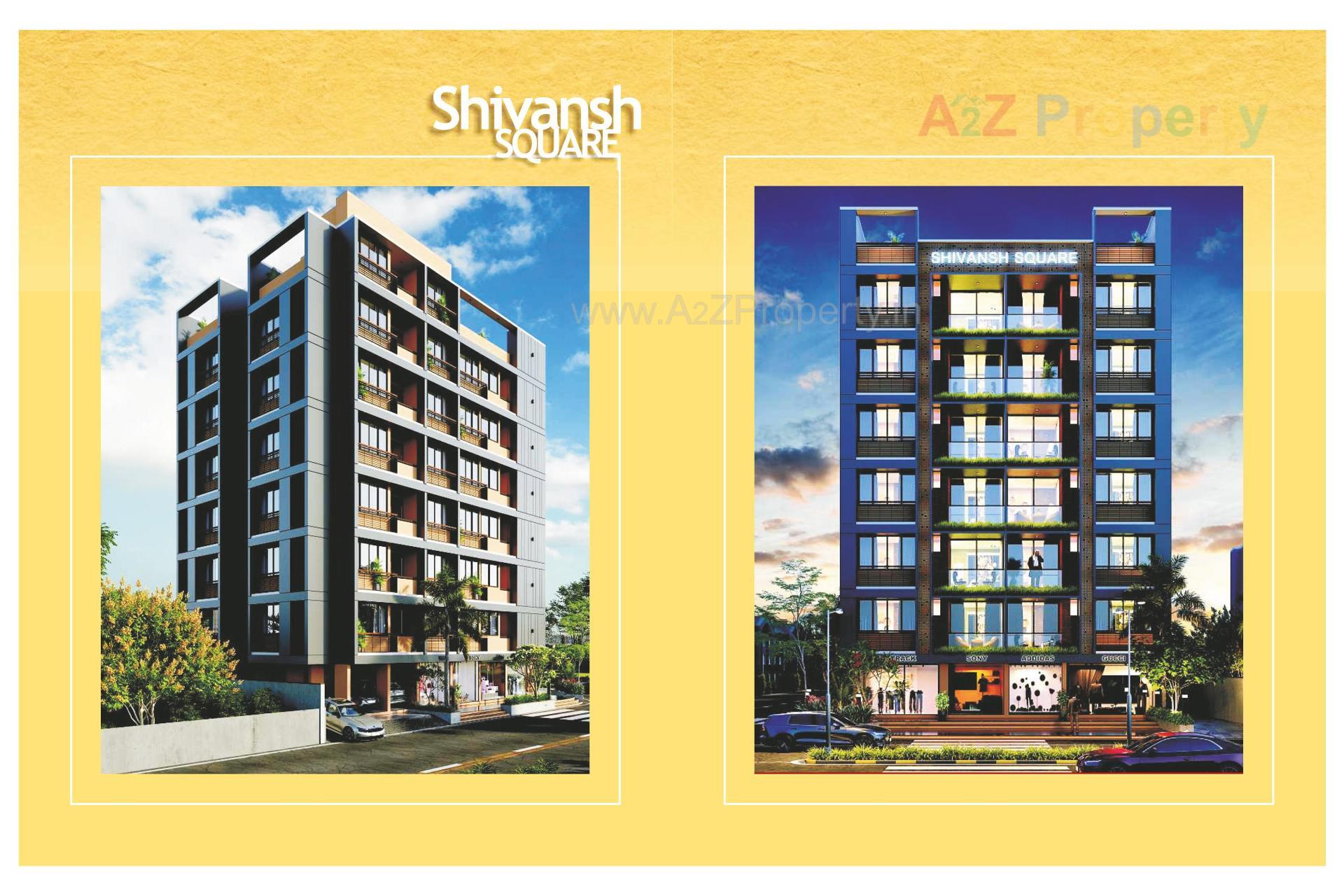 3D Elevation of real estate project Shivansh Square located at Bareja, Ahmedabad, Gujarat
