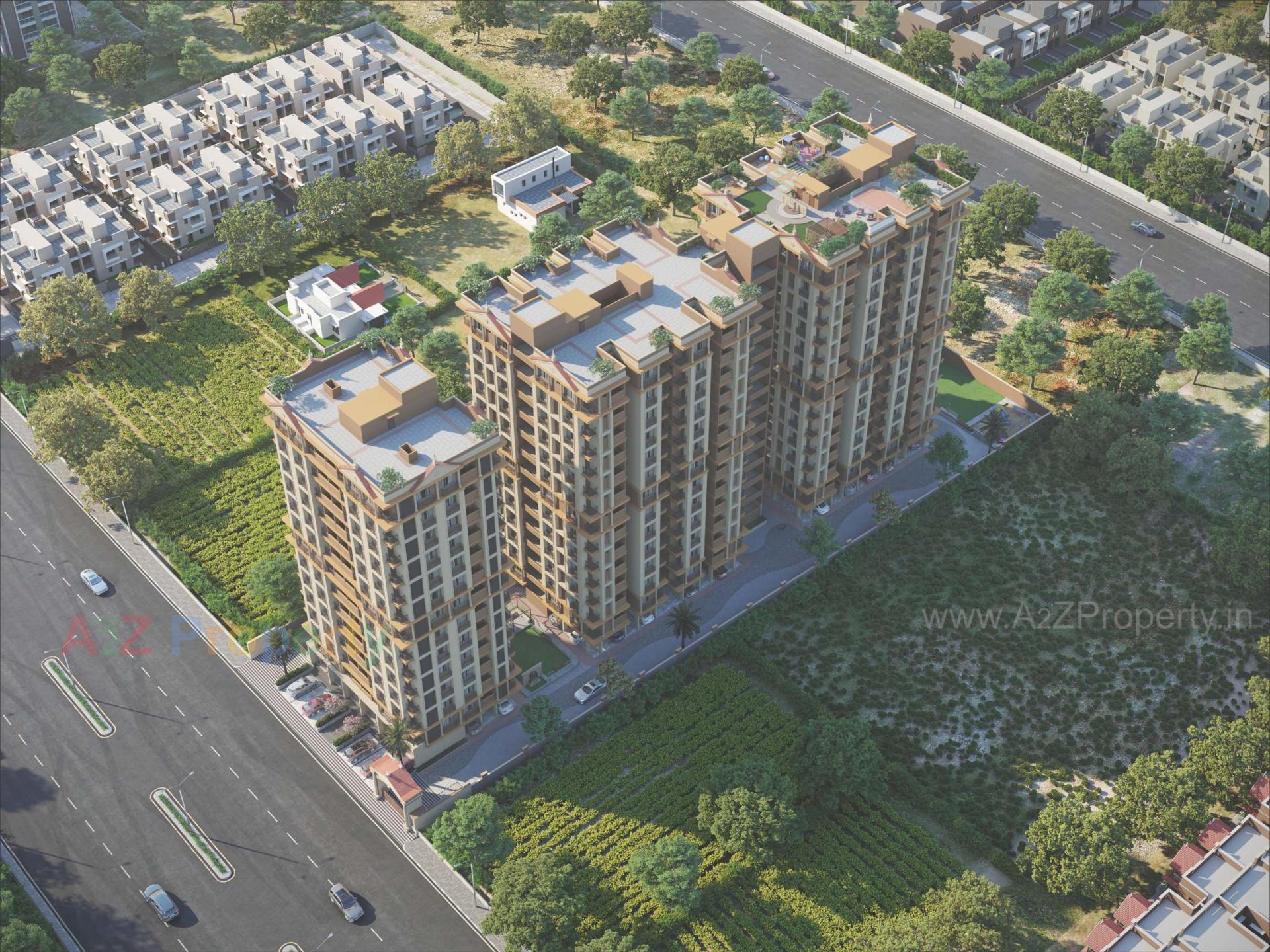 3D Elevation of real estate project Shivanta Sky located at Hanspura, Ahmedabad, Gujarat