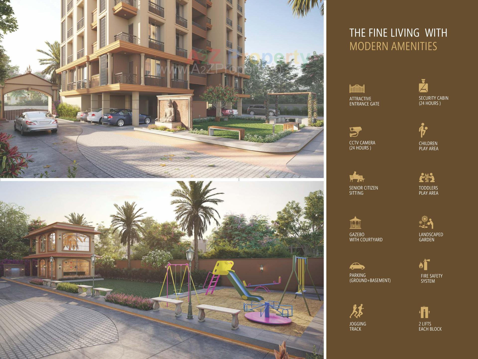 3D Elevation of real estate project Shivanta Sky located at Hanspura, Ahmedabad, Gujarat