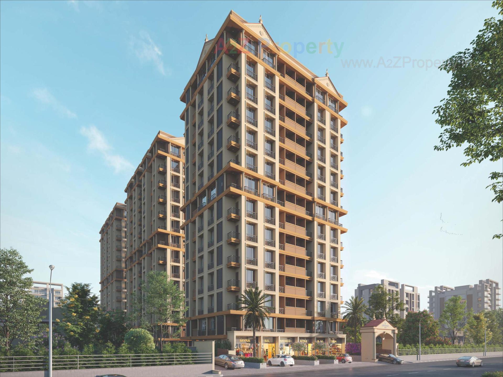 3D Elevation of real estate project Shivanta Sky located at Hanspura, Ahmedabad, Gujarat
