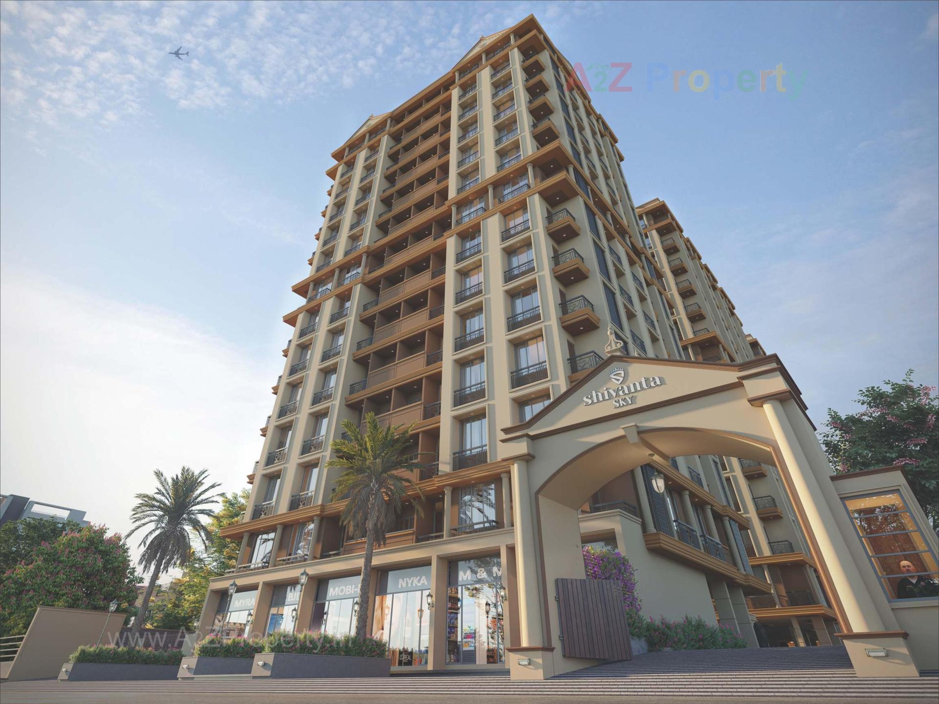3D Elevation of real estate project Shivanta Sky located at Hanspura, Ahmedabad, Gujarat