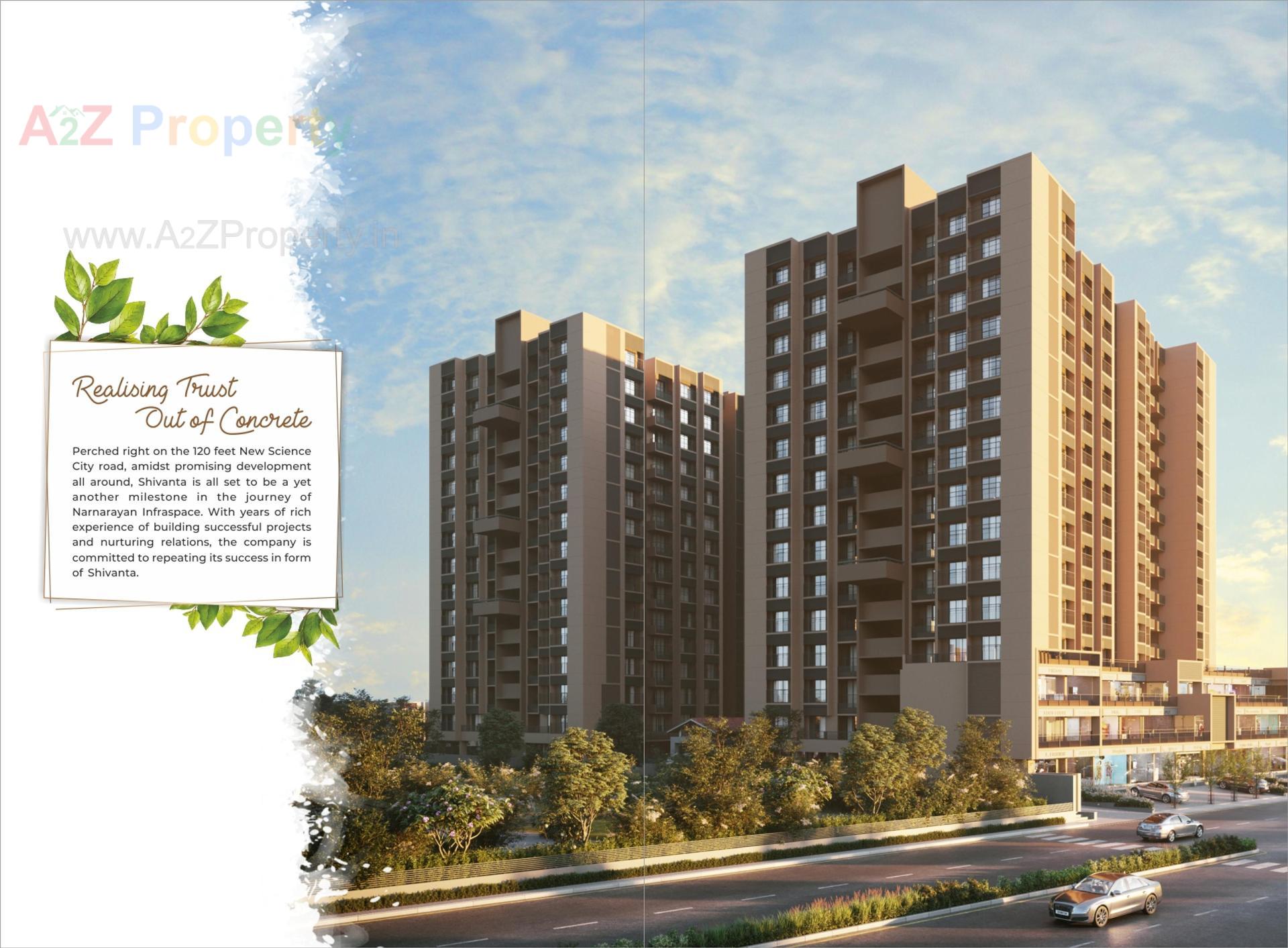 3D Elevation of real estate project Shivanta located at Bhadaj, Ahmedabad, Gujarat