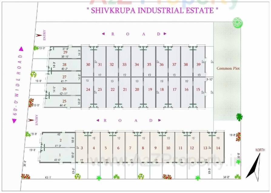 Layout of real estate project Shivkrupa Industrial Estate located at Singrva, Ahmedabad, Gujarat