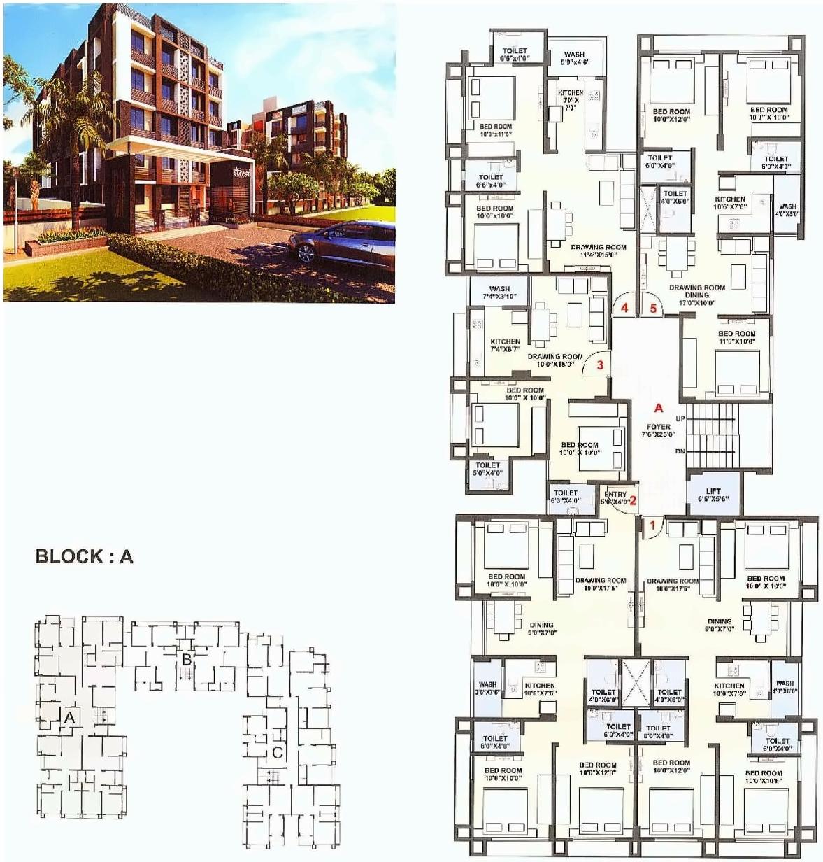 Layout of real estate project Shivsai Residancy located at Chandkheda, Ahmedabad, Gujarat