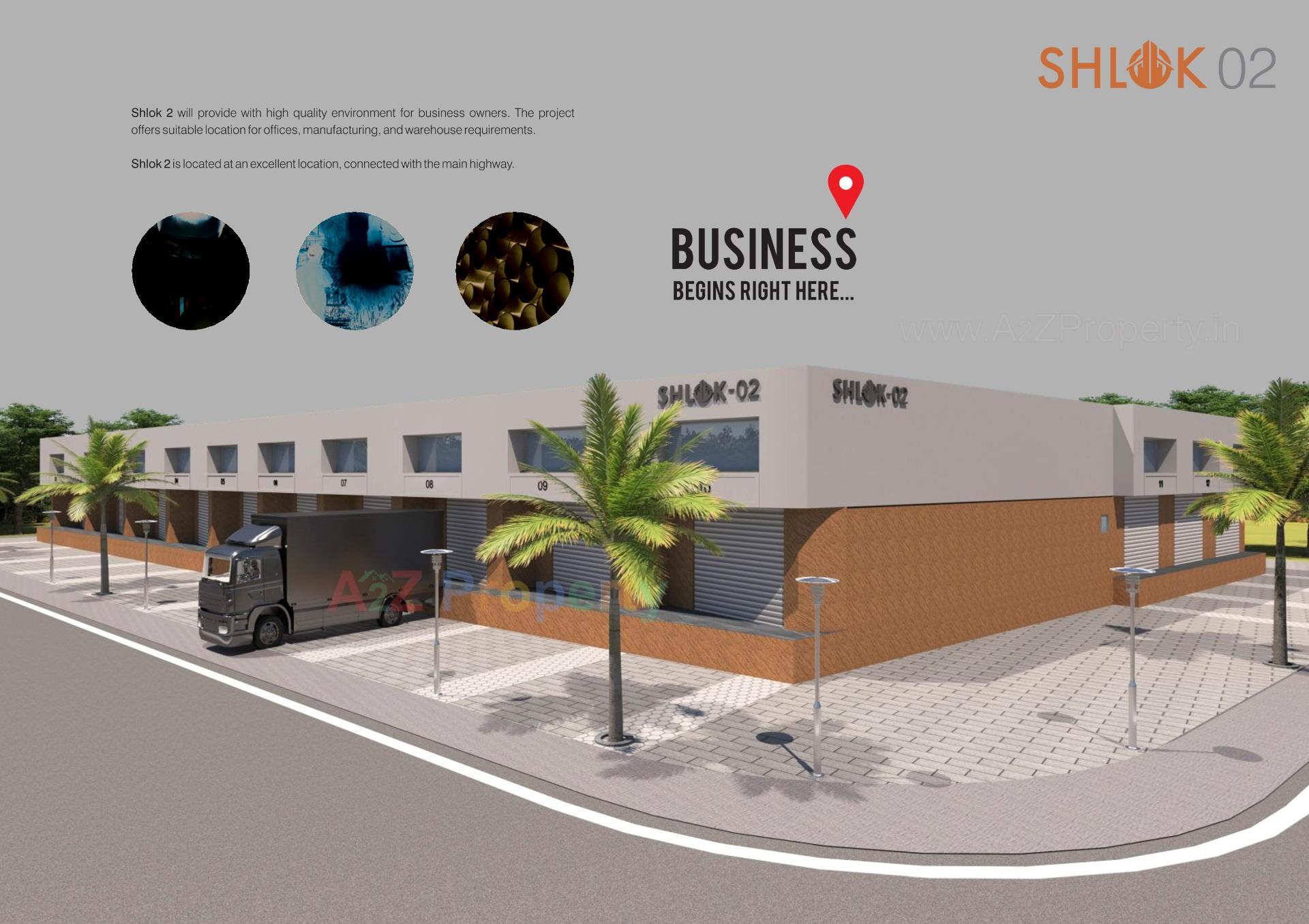 3D Elevation of real estate project Shlok 0 located at Aslali, Ahmedabad, Gujarat