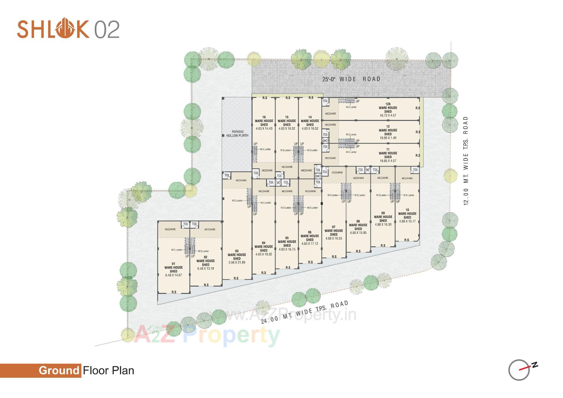 Layout of real estate project Shlok 0 located at Aslali, Ahmedabad, Gujarat