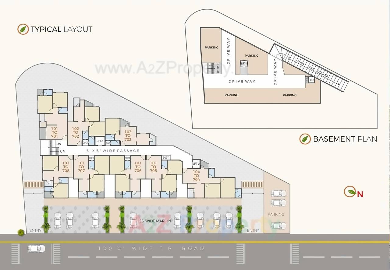 Layout of real estate project Shlok Avenue located at Chandkheda, Ahmedabad, Gujarat