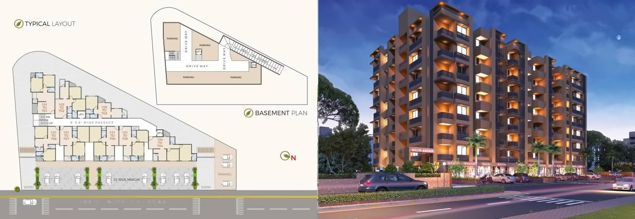 3D Elevation of real estate project Shlok Avenue located at Chandkheda, Ahmedabad, Gujarat