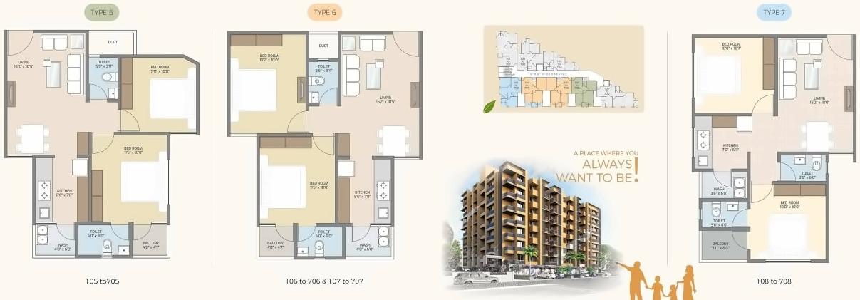 Layout of real estate project Shlok Avenue located at Chandkheda, Ahmedabad, Gujarat