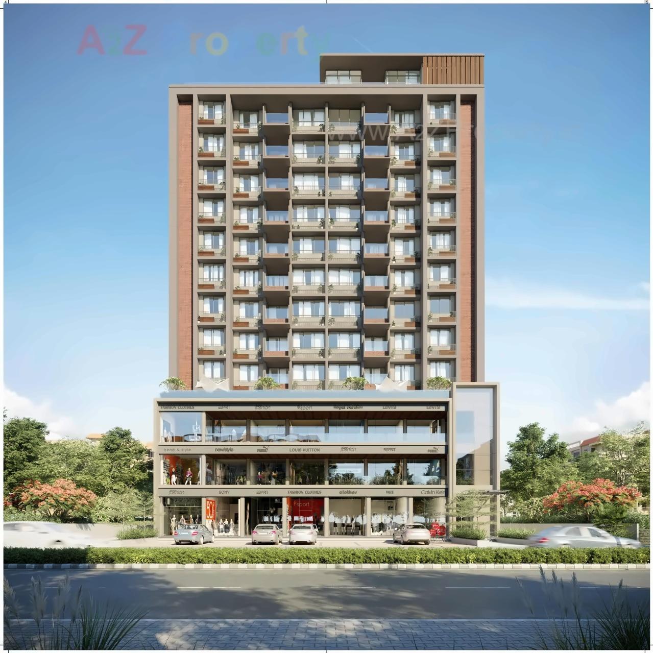 3D Elevation of real estate project Shlok Elanza located at Ahmedabad, Ahmedabad, Gujarat