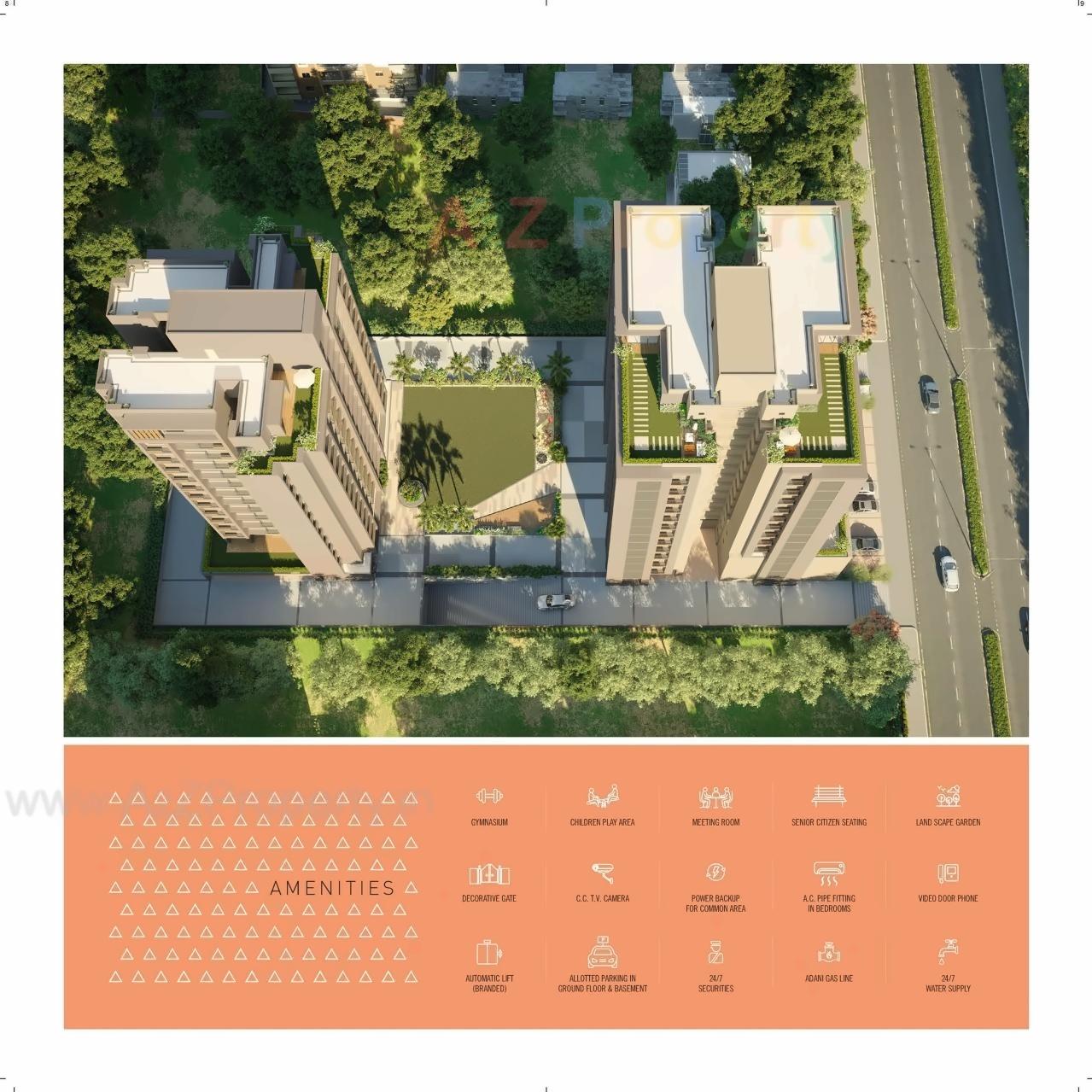 3D Elevation of real estate project Shlok Elanza located at Ahmedabad, Ahmedabad, Gujarat