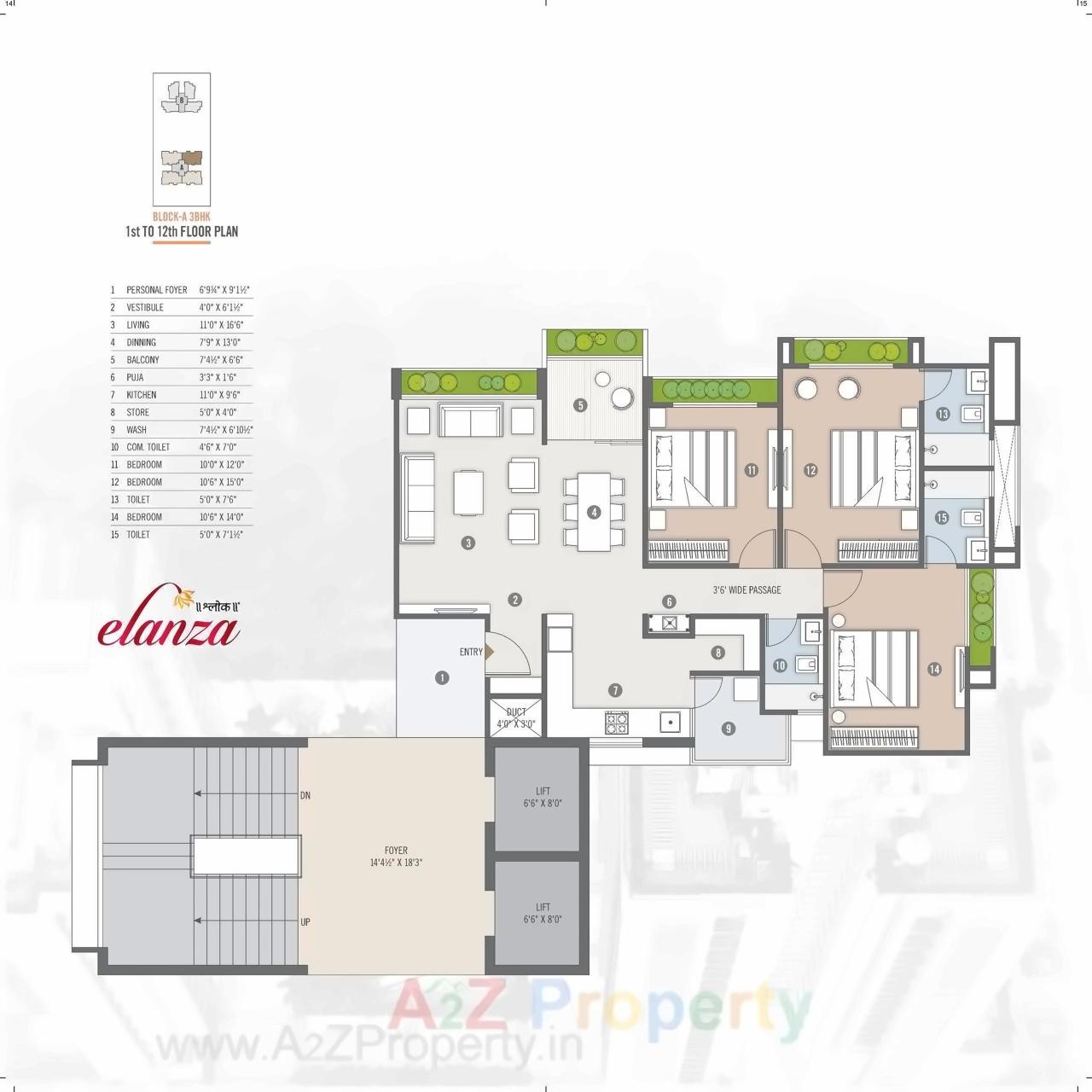 Layout of real estate project Shlok Elanza located at Ahmedabad, Ahmedabad, Gujarat