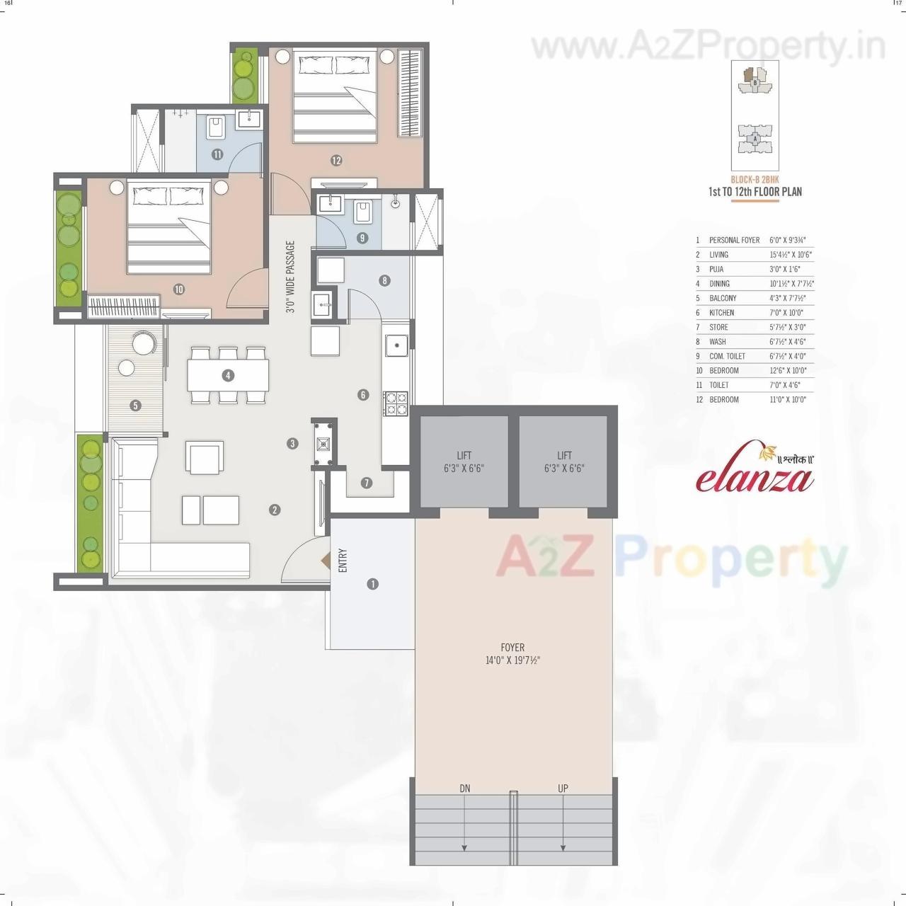 Layout of real estate project Shlok Elanza located at Ahmedabad, Ahmedabad, Gujarat