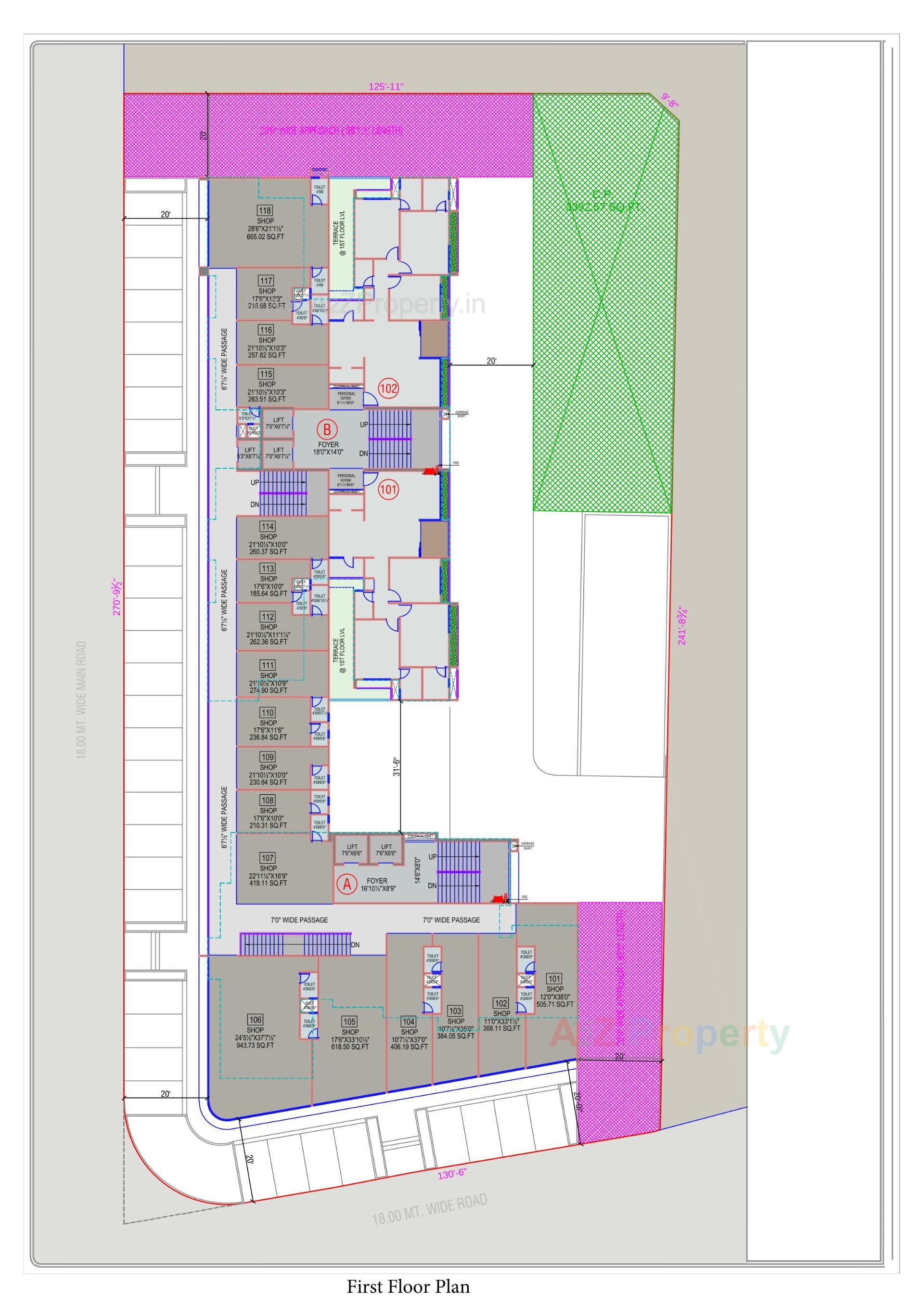 Layout of real estate project Shlok Elysium located at Ghatlodiya, Ahmedabad, Gujarat