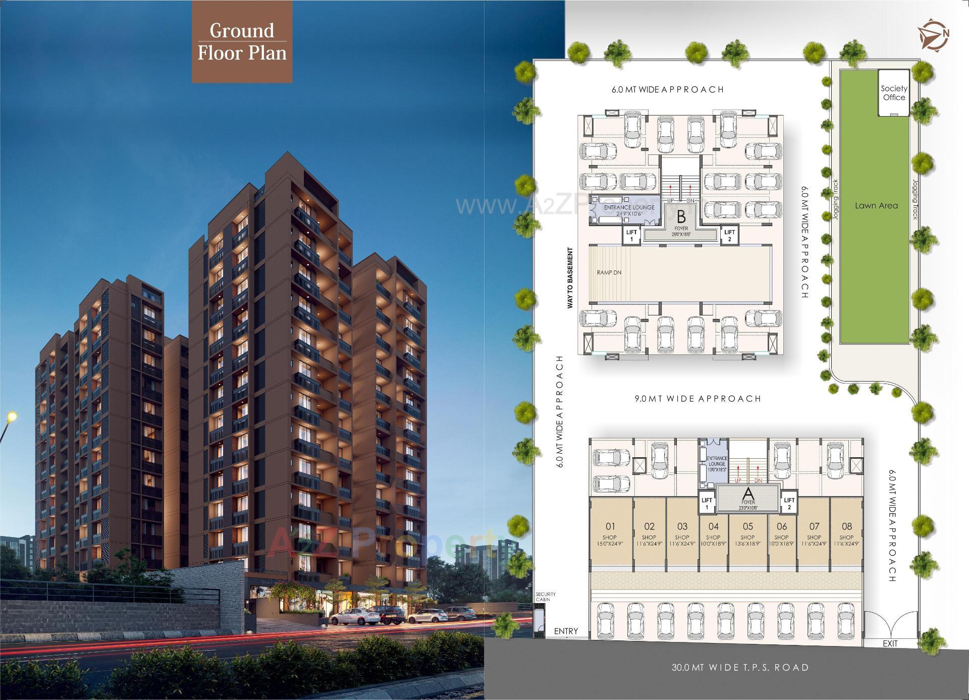 Layout of real estate project Shlok Heights located at Zundal, Ahmedabad, Gujarat