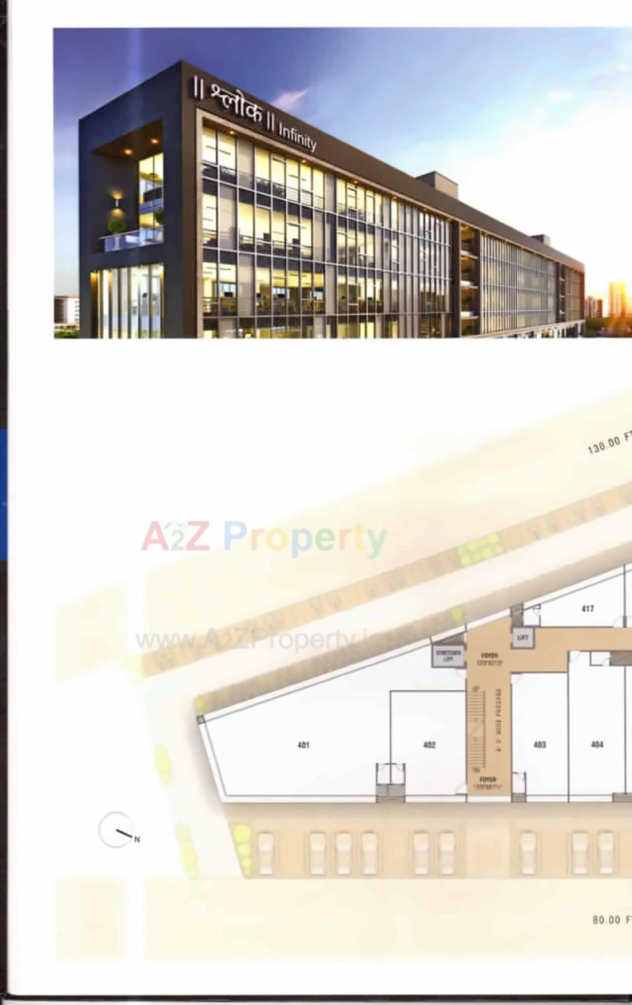 Layout of real estate project Shlok Infinity located at Chandlodiya, Ahmedabad, Gujarat