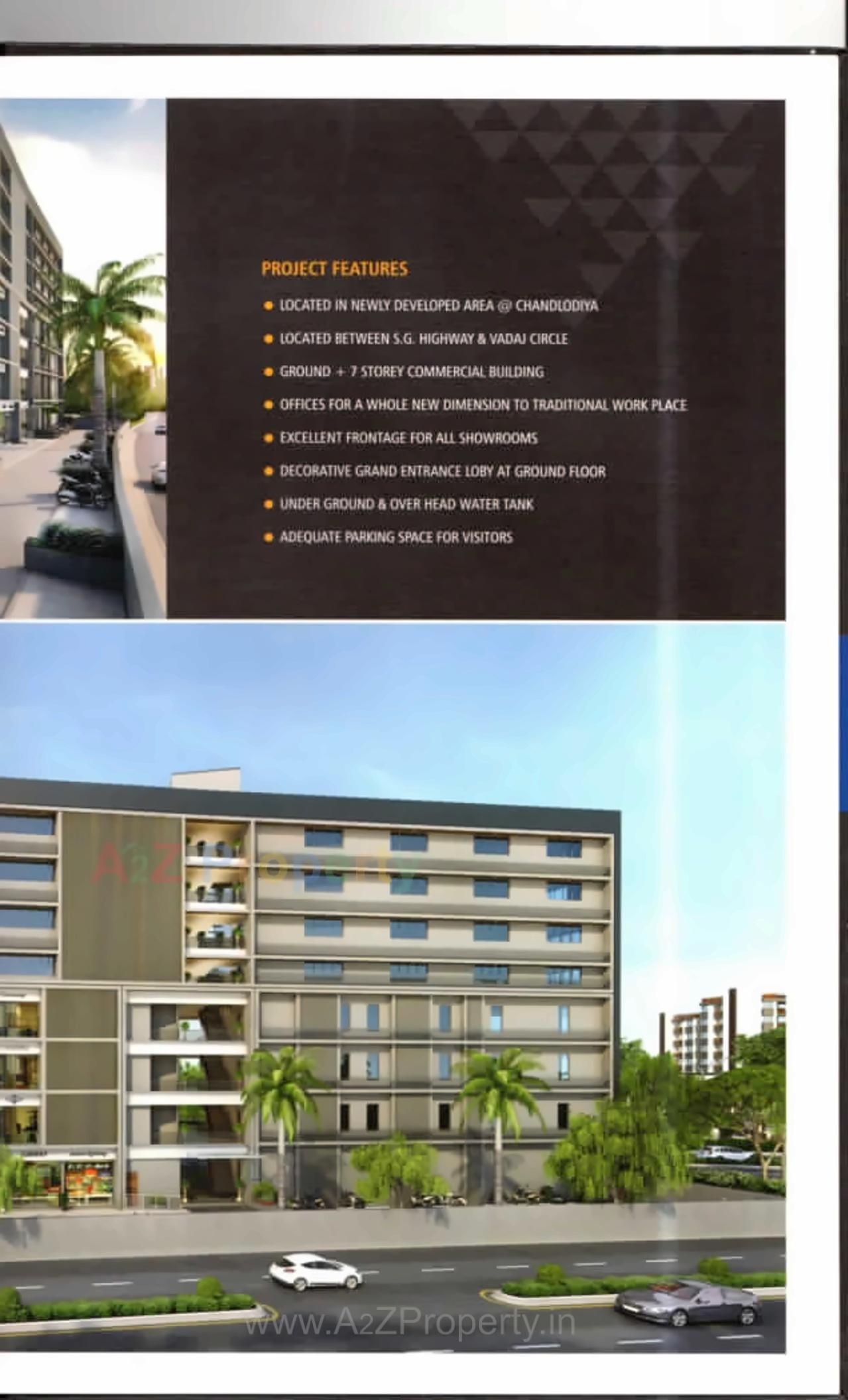 3D Elevation of real estate project Shlok Infinity located at Chandlodiya, Ahmedabad, Gujarat