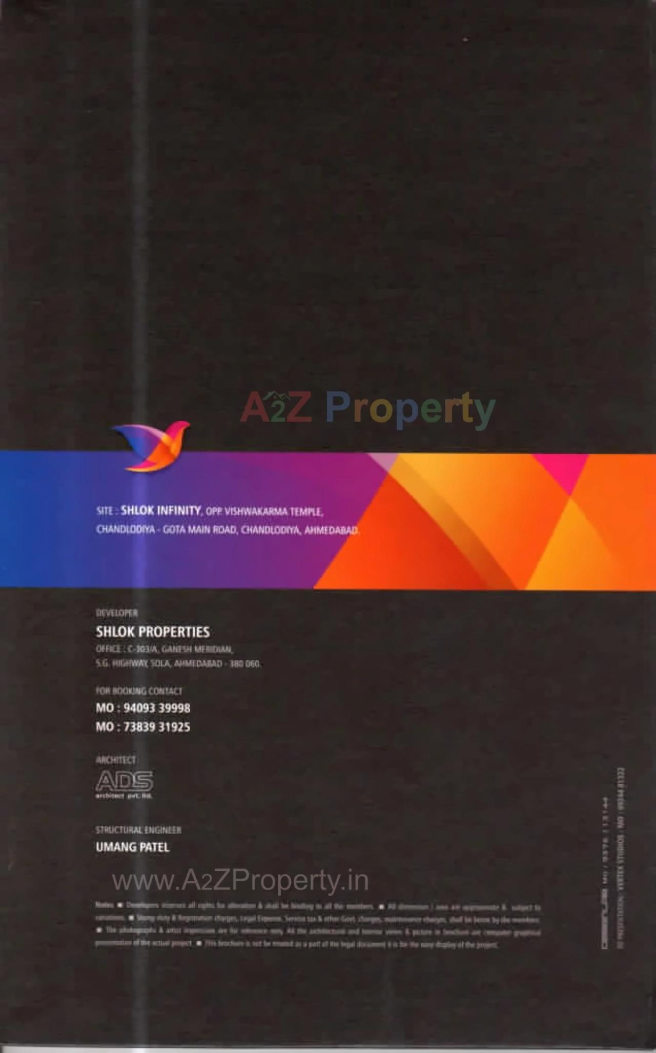  of real estate project Shlok Infinity located at Chandlodiya, Ahmedabad, Gujarat