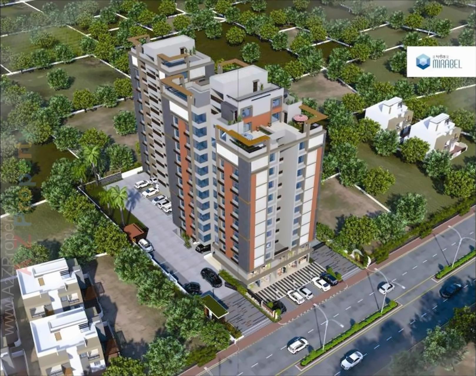 3D Elevation of real estate project Shlok Mirabel located at Gota, Ahmedabad, Gujarat