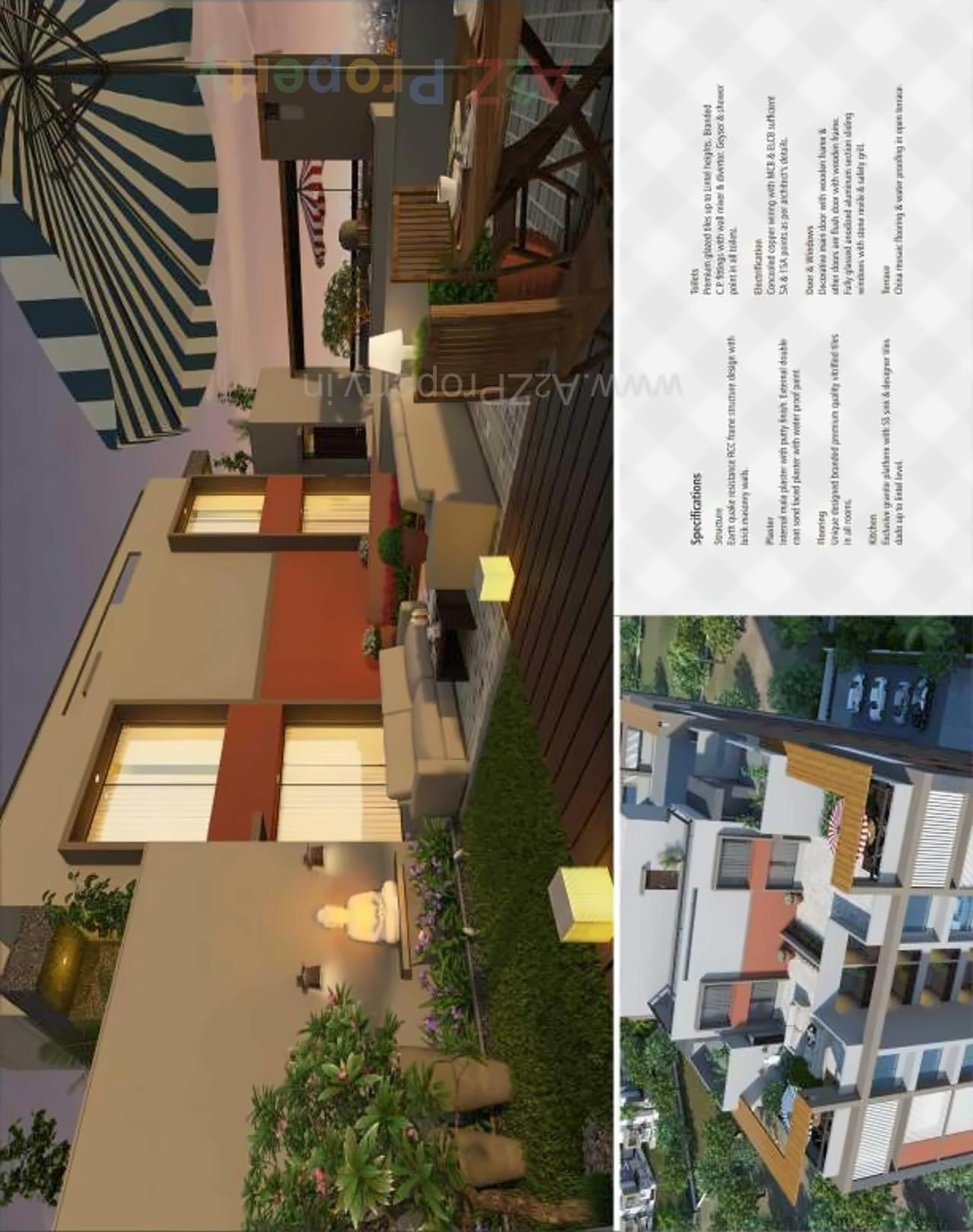 3D Elevation of real estate project Shlok Mirabel located at Gota, Ahmedabad, Gujarat