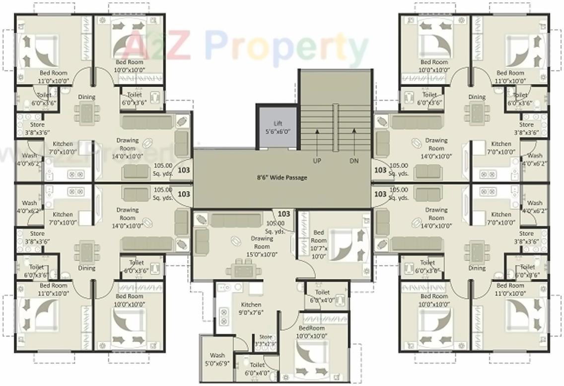 Layout of real estate project Shoham Sanidhya located at Ramol, Ahmedabad, Gujarat