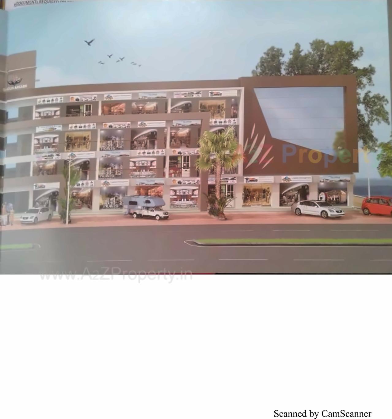 3D Elevation of real estate project Shoolin Arcade located at Isanpur, Ahmedabad, Gujarat