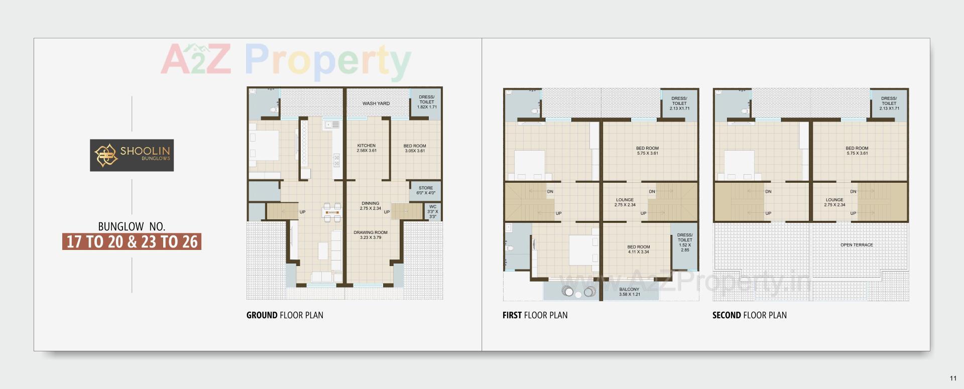 Layout of real estate project Shoolin Bunglows located at Singarva, Ahmedabad, Gujarat