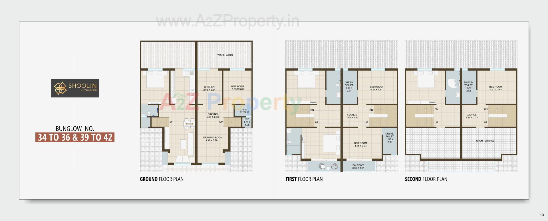 Layout of real estate project Shoolin Bunglows located at Singarva, Ahmedabad, Gujarat