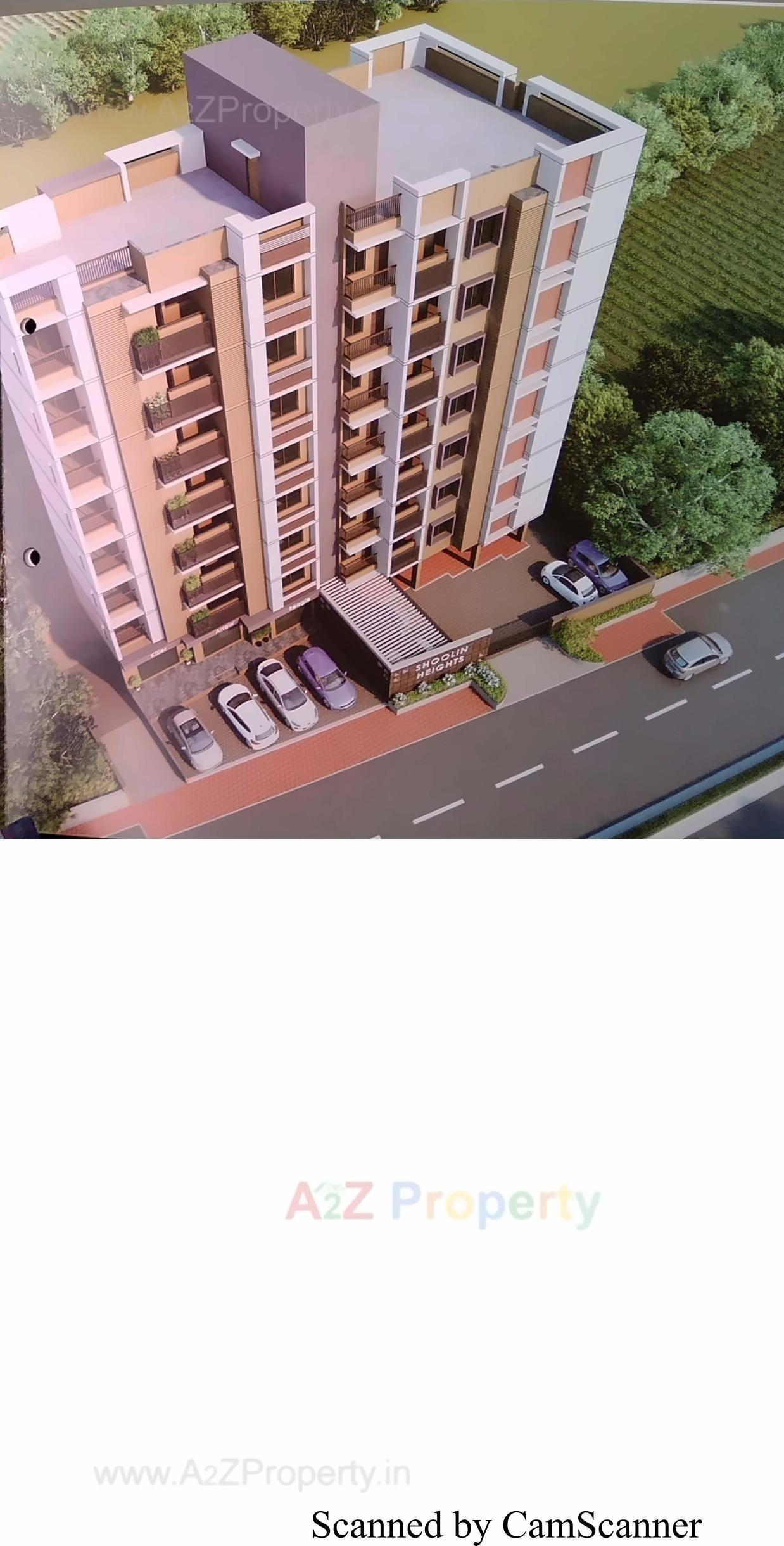 3D Elevation of real estate project Shoolin Heights located at Rajpur-hirpur, Ahmedabad, Gujarat