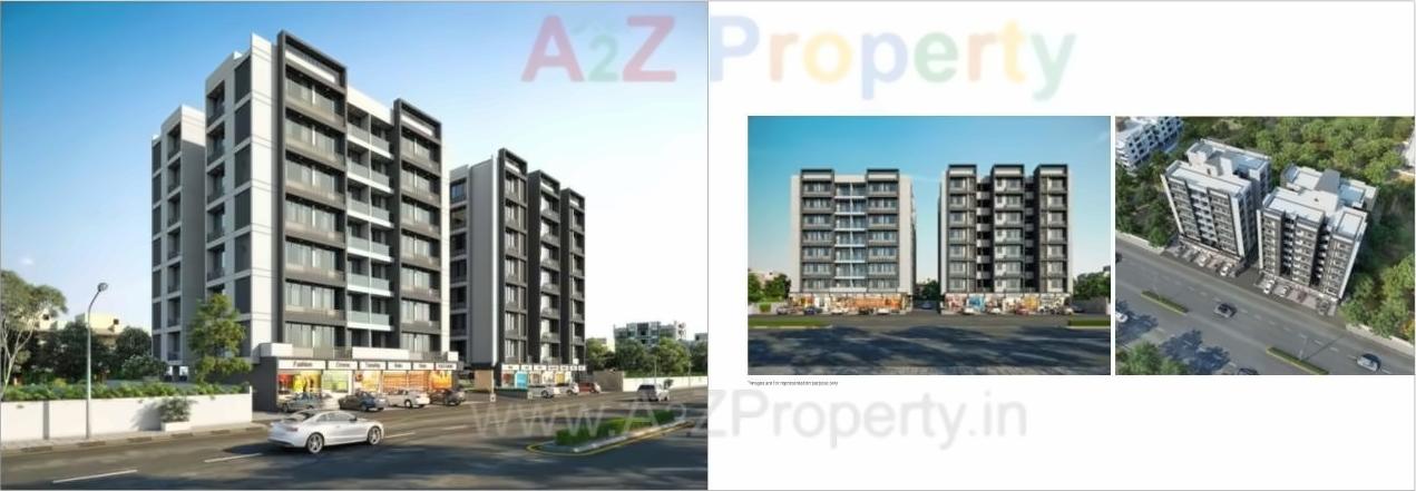 3D Elevation of real estate project Shraddha Harmony located at Vastral, Ahmedabad, Gujarat