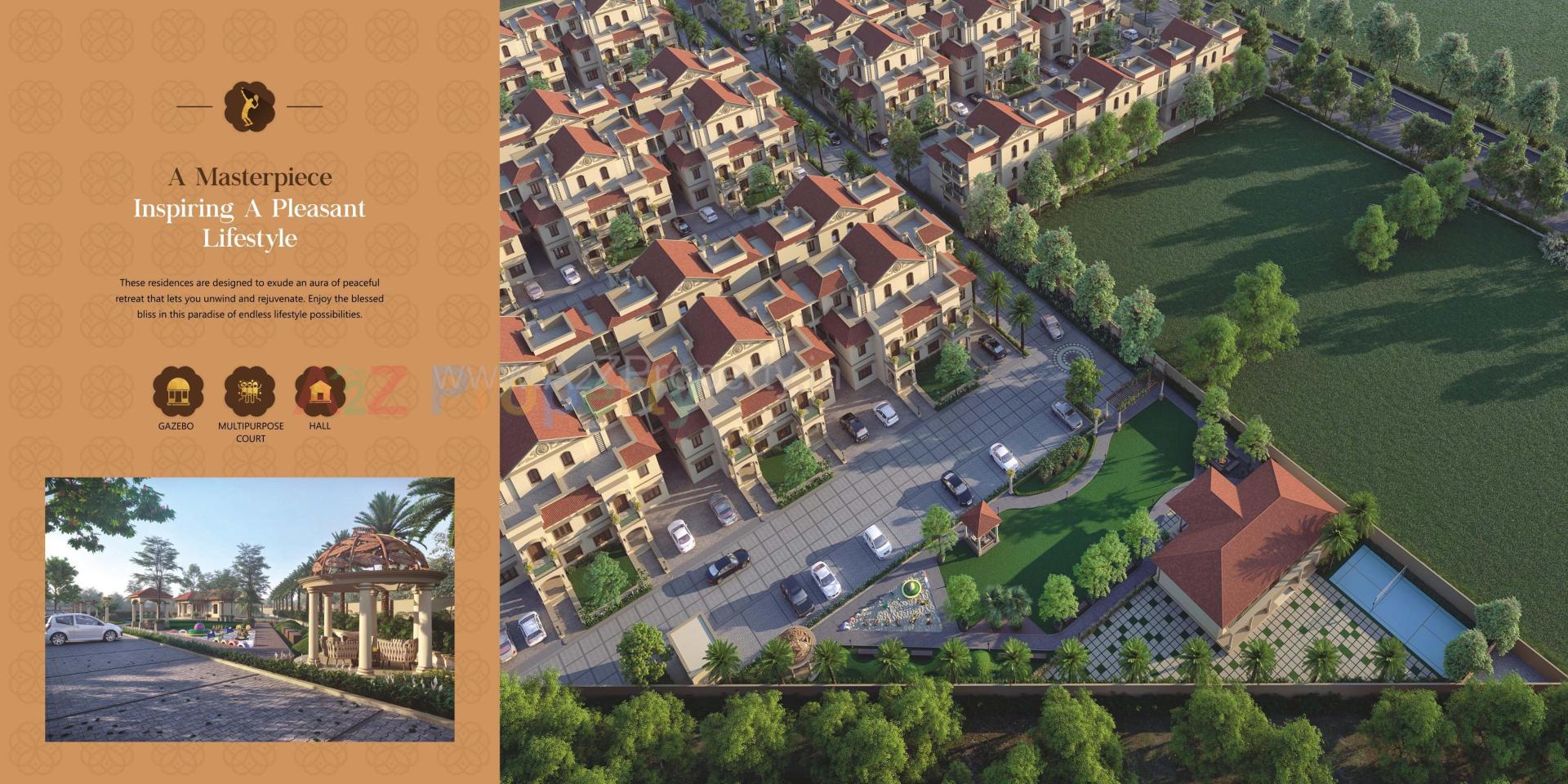 3D Elevation of real estate project Shree Bungalows located at Oganj, Ahmedabad, Gujarat