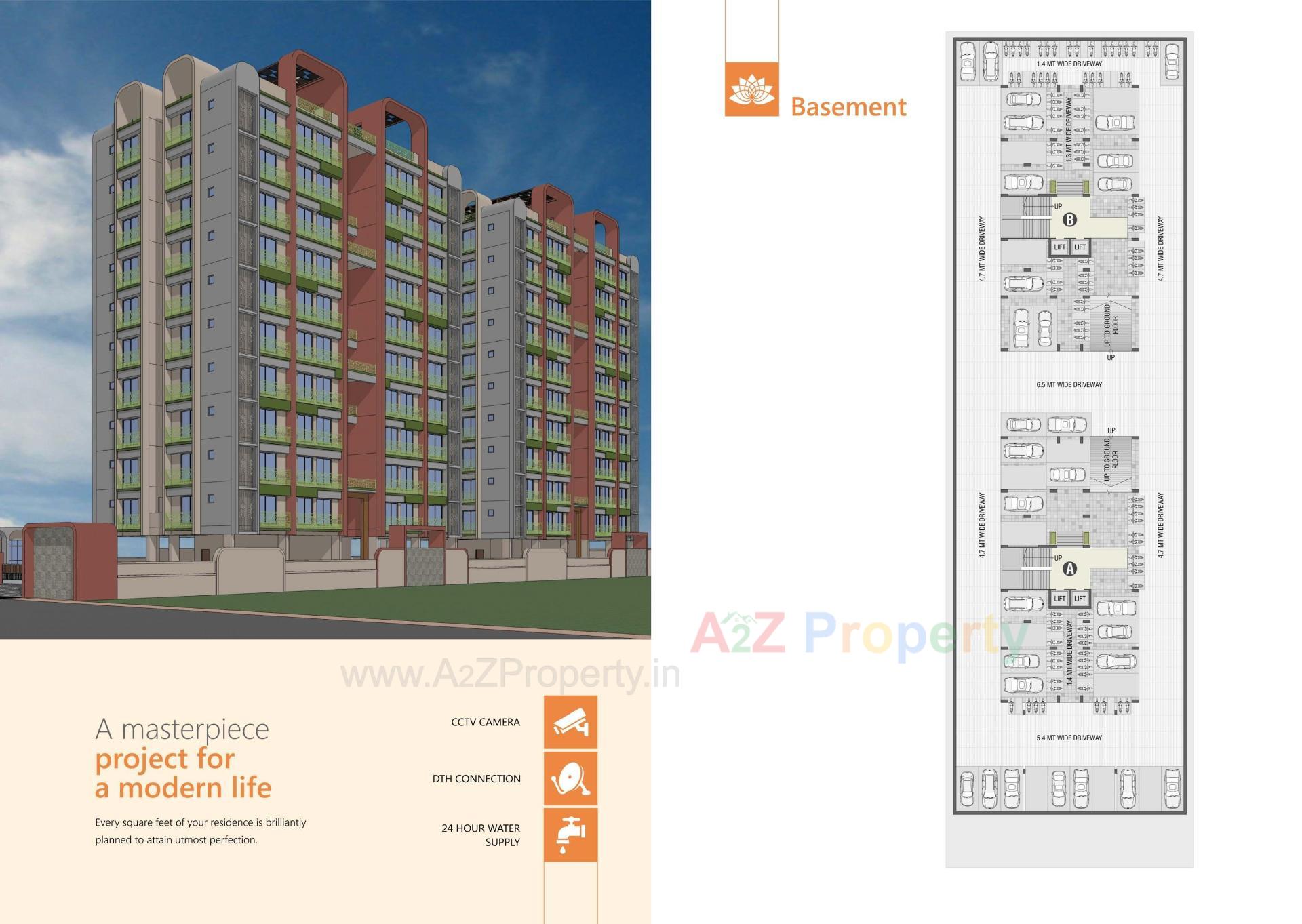Layout of real estate project Shree Hari Dreamland located at Tragad, Ahmedabad, Gujarat