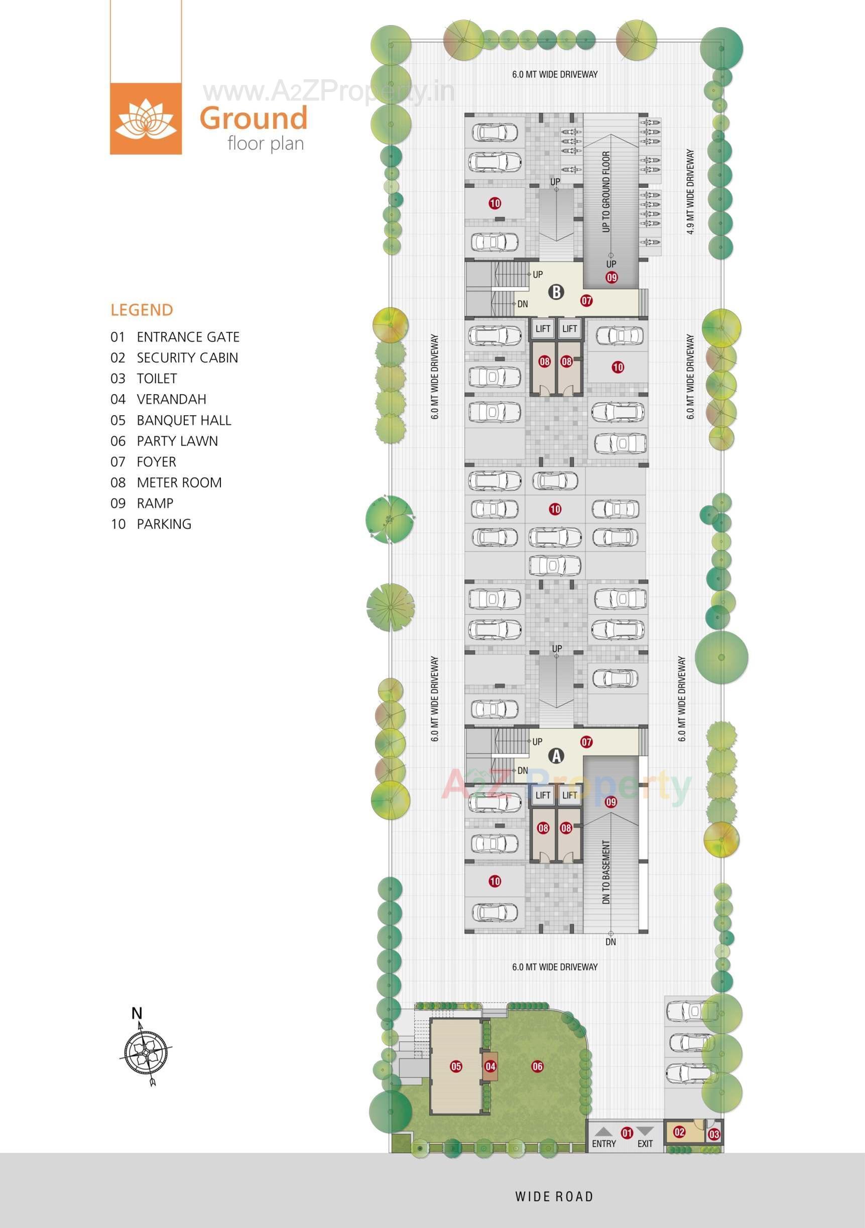 Layout of real estate project Shree Hari Dreamland located at Tragad, Ahmedabad, Gujarat