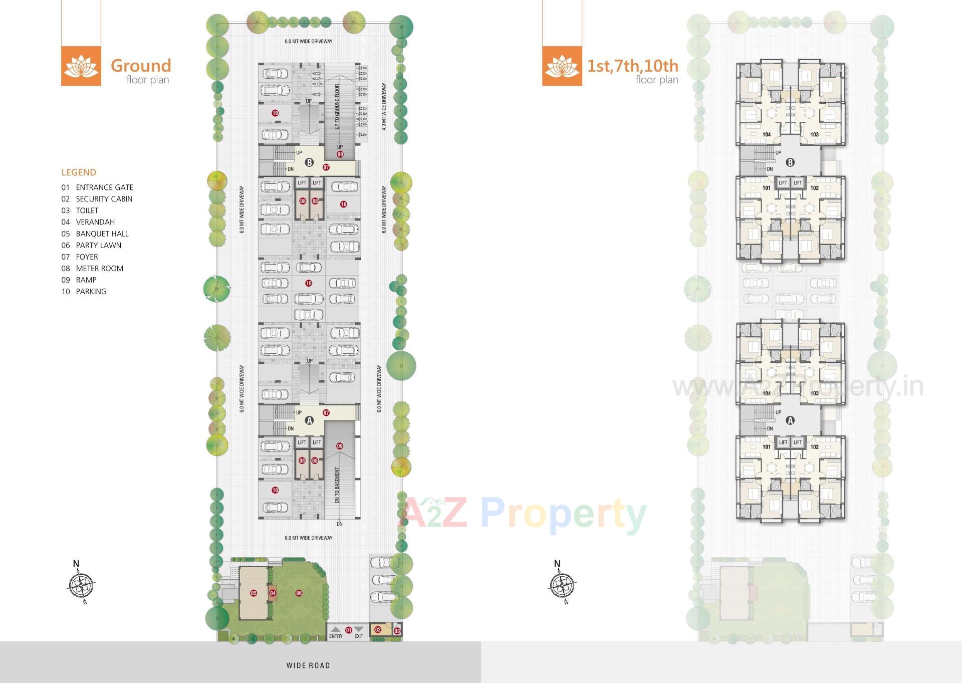 Layout of real estate project Shree Hari Dreamland located at Tragad, Ahmedabad, Gujarat