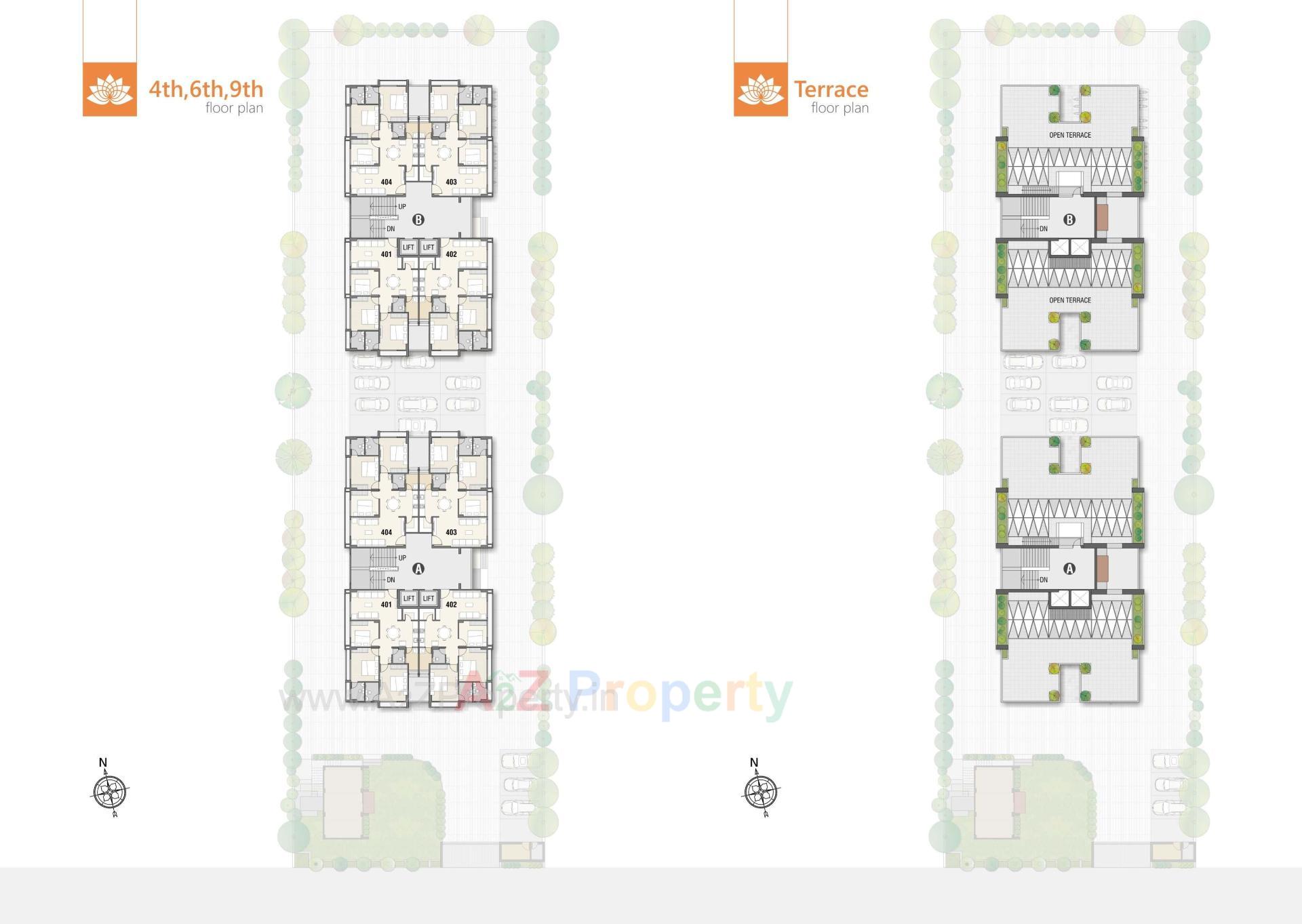 Layout of real estate project Shree Hari Dreamland located at Tragad, Ahmedabad, Gujarat