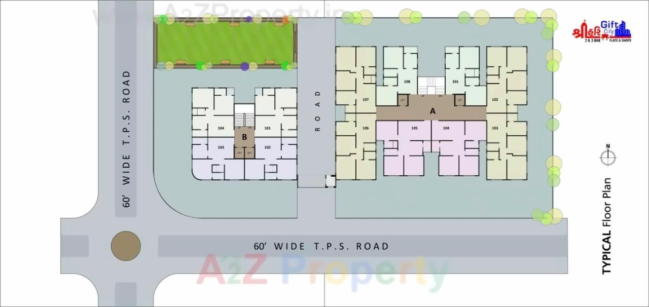 Layout of real estate project Shree Hari Gift City located at Hanspura, Ahmedabad, Gujarat