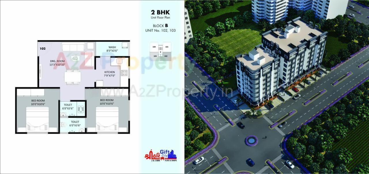 Layout of real estate project Shree Hari Gift City located at Hanspura, Ahmedabad, Gujarat