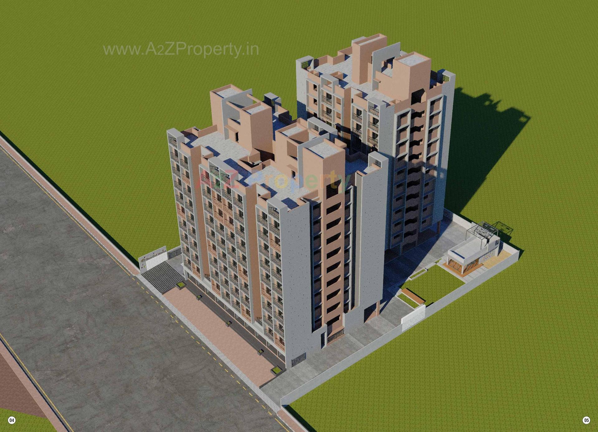 3D Elevation of real estate project Shree Hari Heaven located at Vatva, Ahmedabad, Gujarat