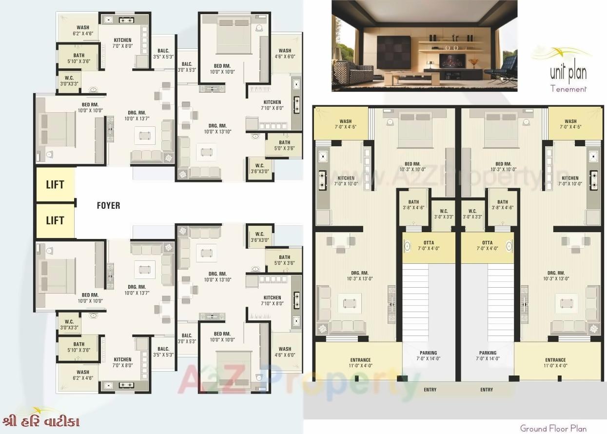 Layout of real estate project Shree Hari Vatika located at Geratpur, Ahmedabad, Gujarat