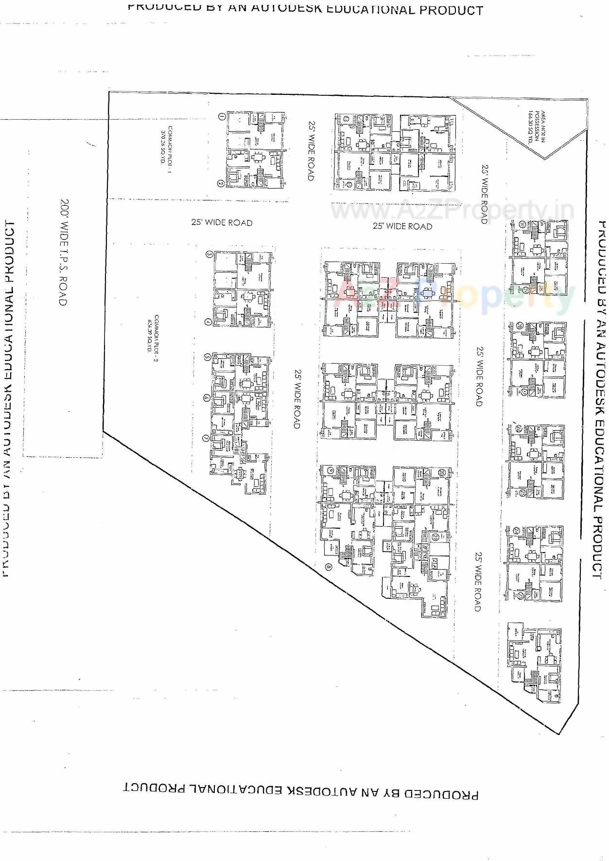 Layout of real estate project Shree Hari Villa Bunglows located at Hathijan, Ahmedabad, Gujarat