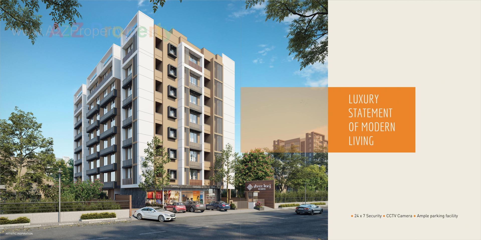 3D Elevation of real estate project Shree Kunj Heights located at Naroda, Ahmedabad, Gujarat