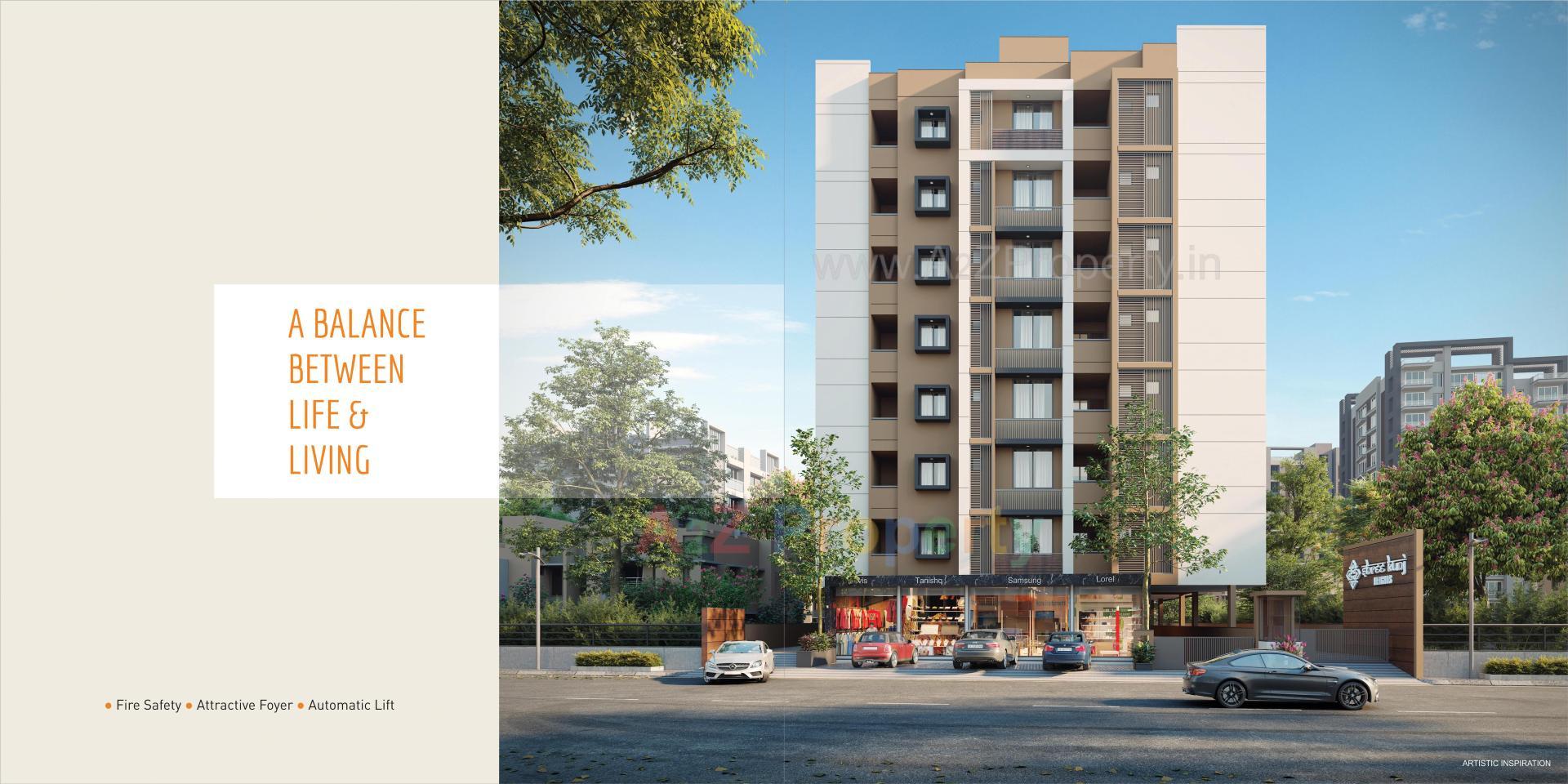 3D Elevation of real estate project Shree Kunj Heights located at Naroda, Ahmedabad, Gujarat