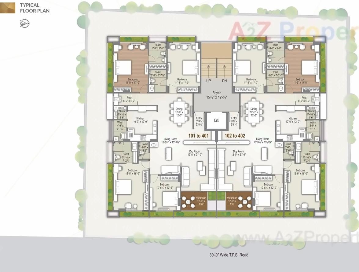 Layout of real estate project Shree Kunj Residency located at Ahmedabad, Ahmedabad, Gujarat