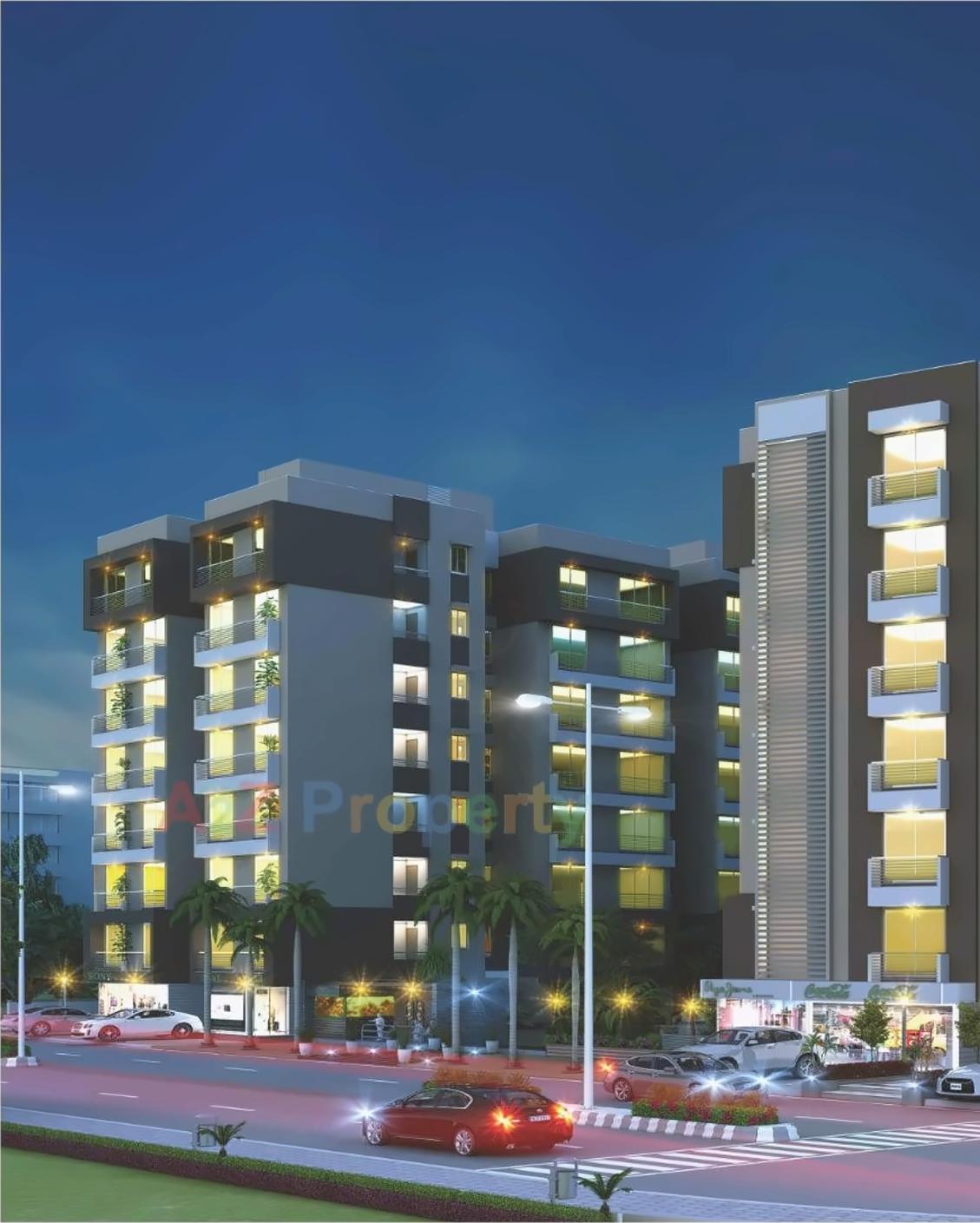 3D Elevation of real estate project Shree Lakshminarayan Residency located at Ghuma, Ahmedabad, Gujarat