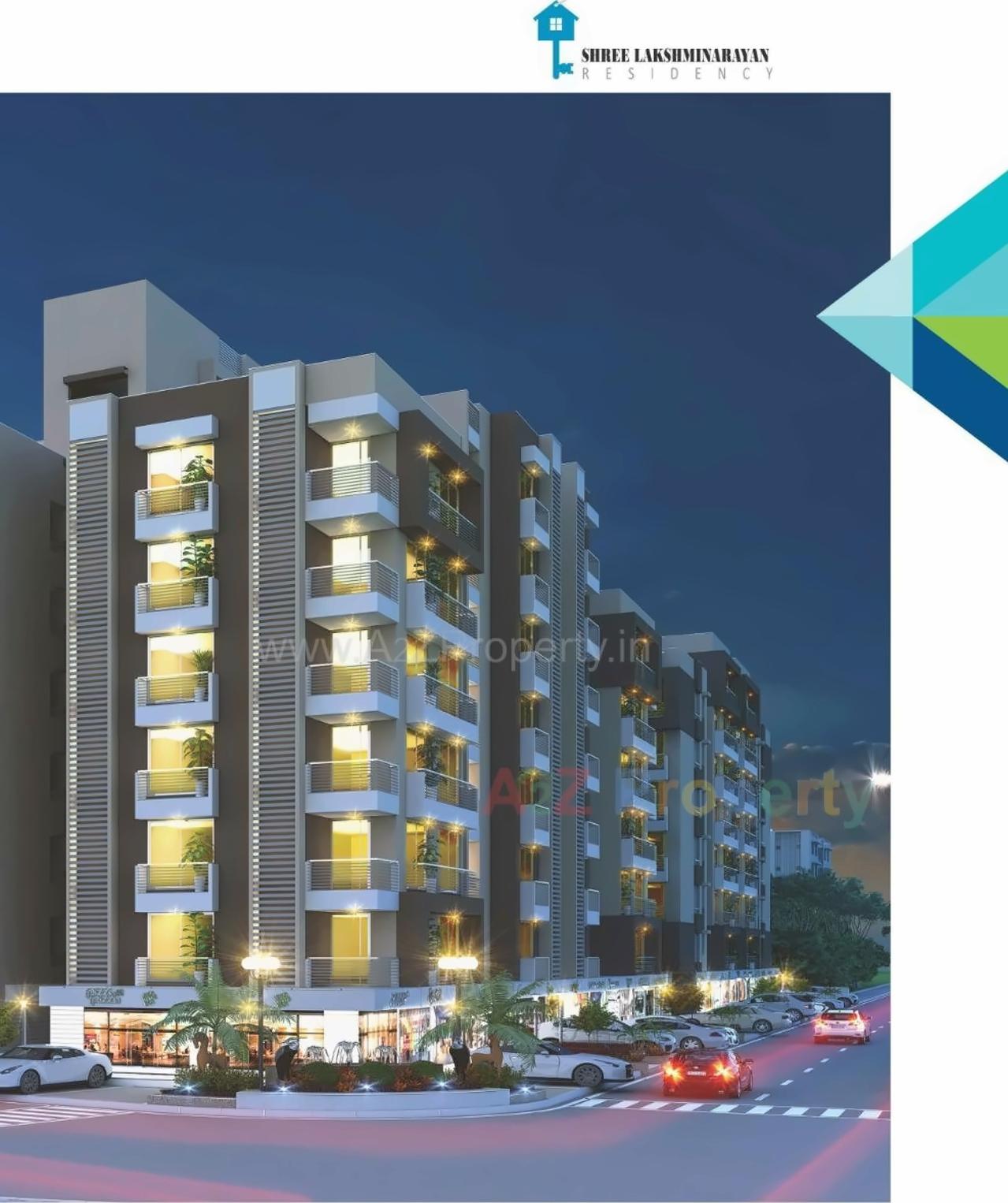 3D Elevation of real estate project Shree Lakshminarayan Residency located at Ghuma, Ahmedabad, Gujarat