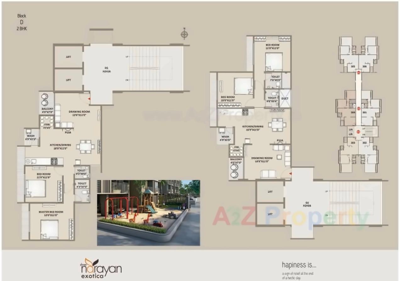 Layout of real estate project Shree Narayan Exotica located at Memnagar, Ahmedabad, Gujarat