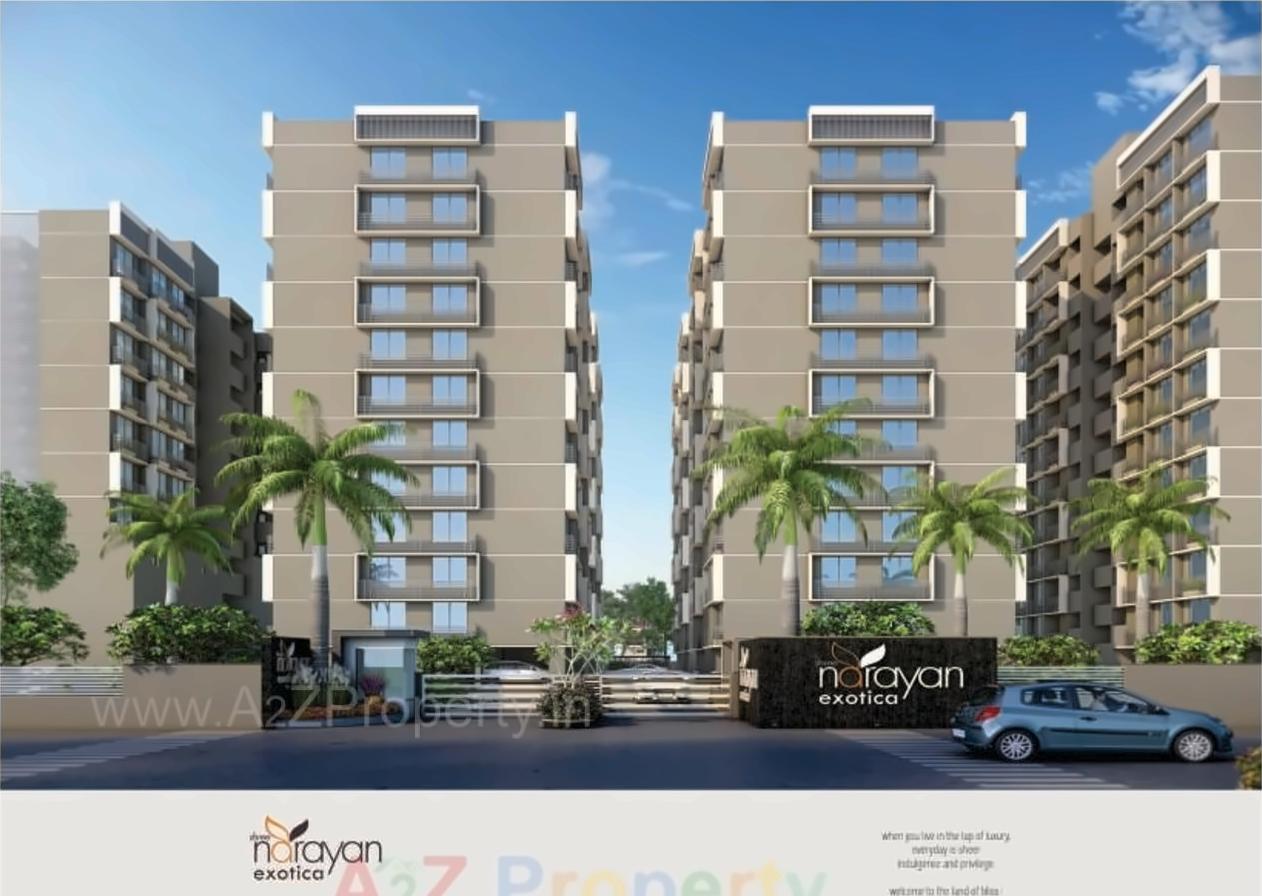 3D Elevation of real estate project Shree Narayan Exotica located at Memnagar, Ahmedabad, Gujarat