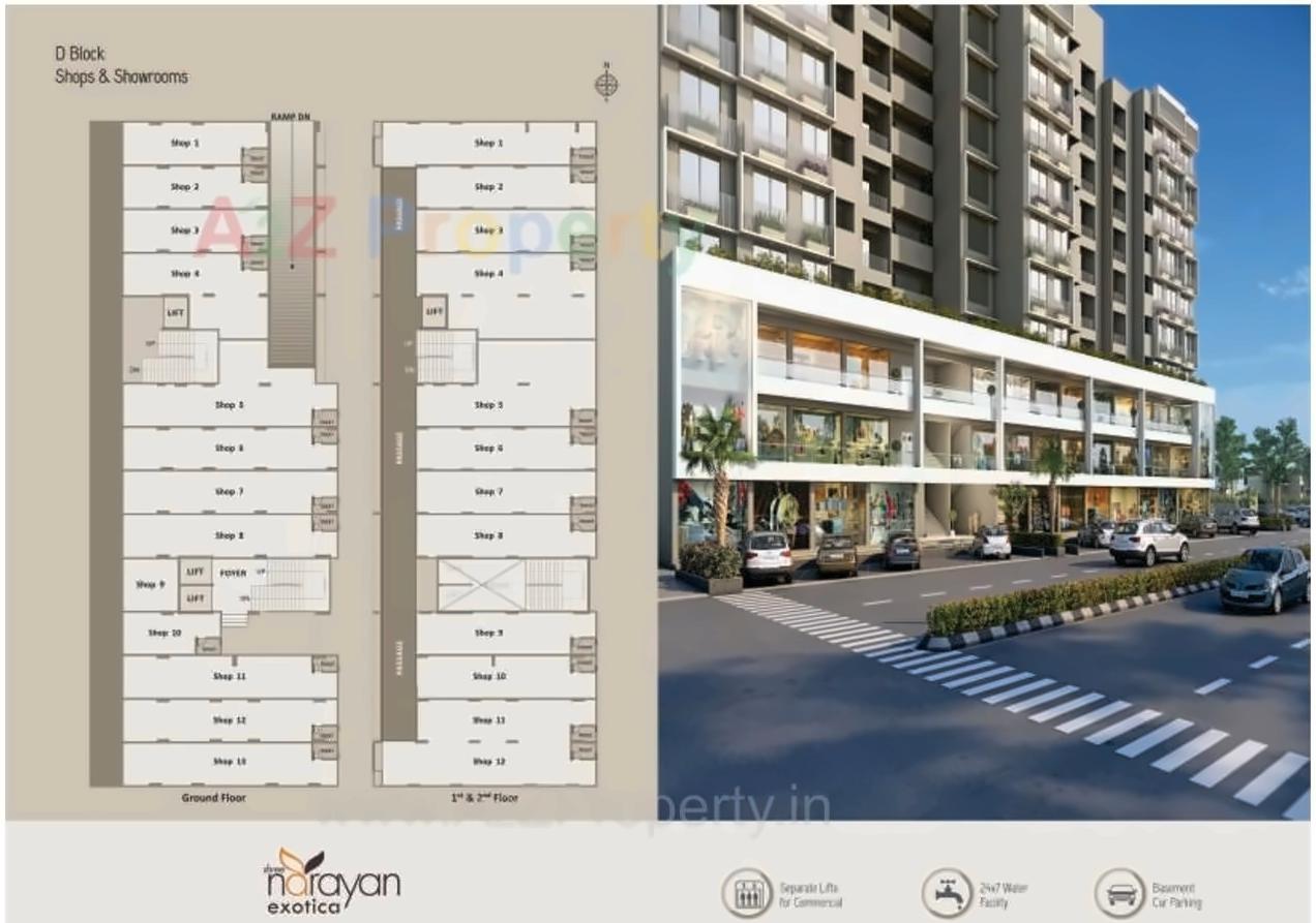 Layout of real estate project Shree Narayan Exotica located at Memnagar, Ahmedabad, Gujarat