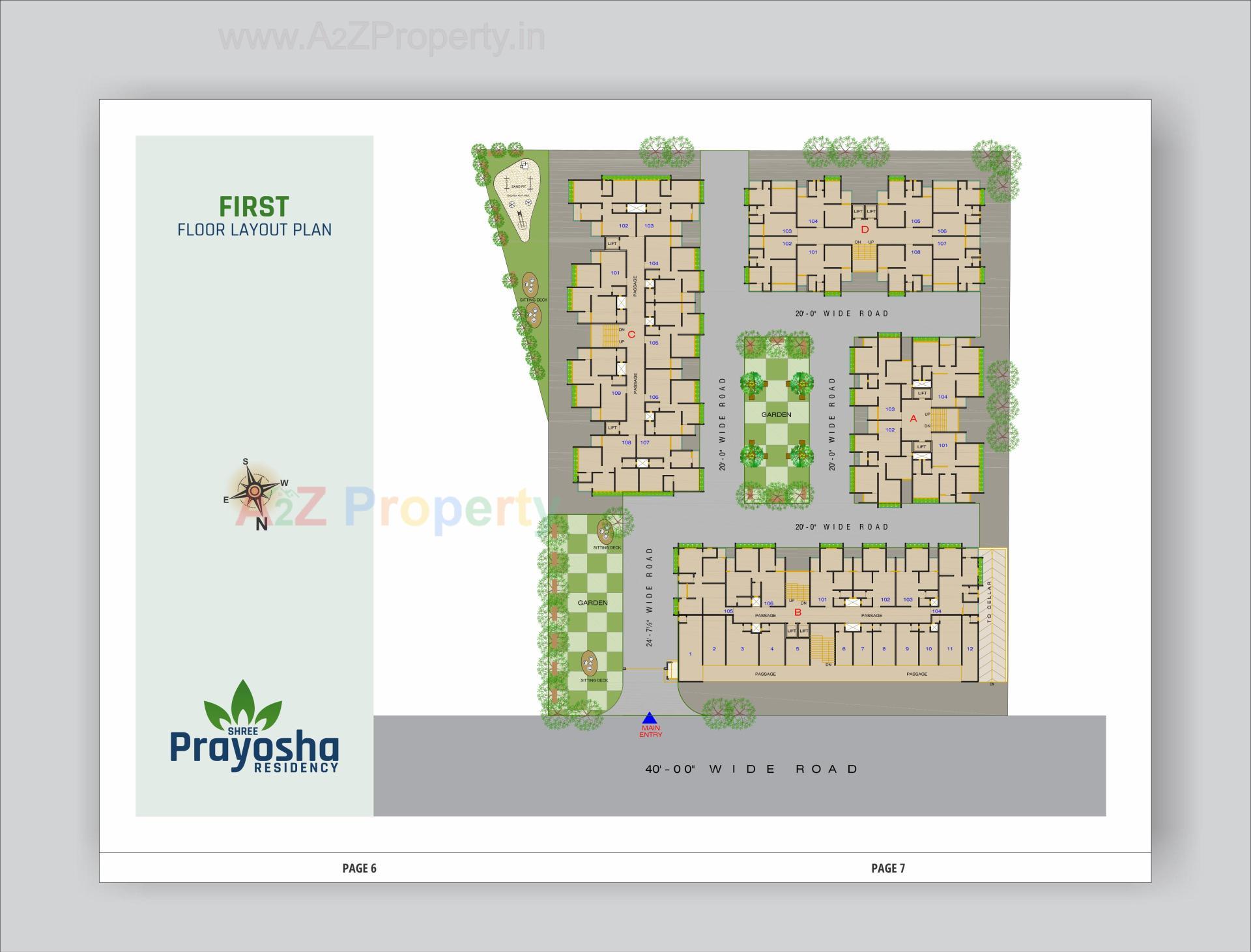 Layout of real estate project Shree Prayosha Residency located at Vinzol, Ahmedabad, Gujarat